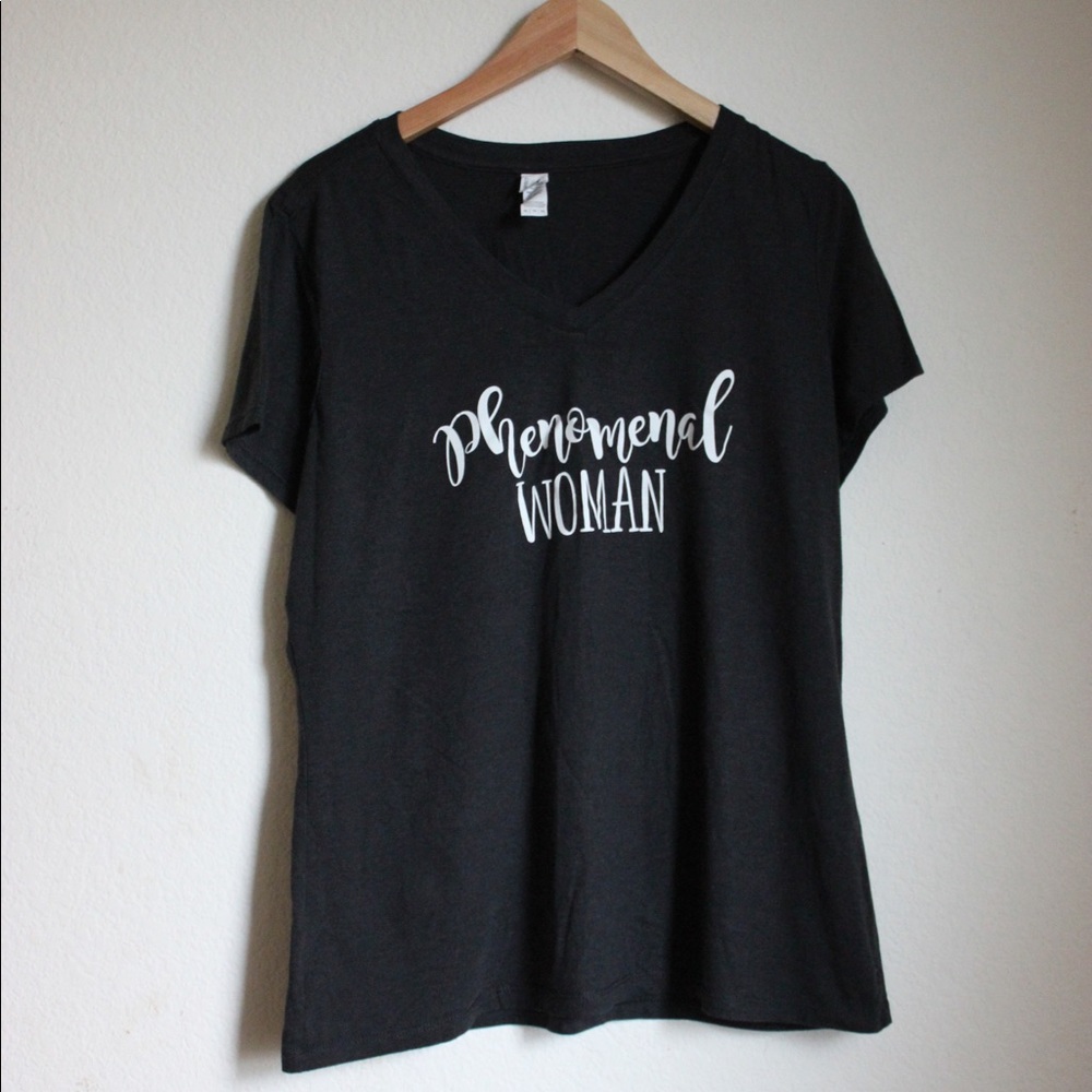 PHENOMENAL WOMAN V Neck Shirt